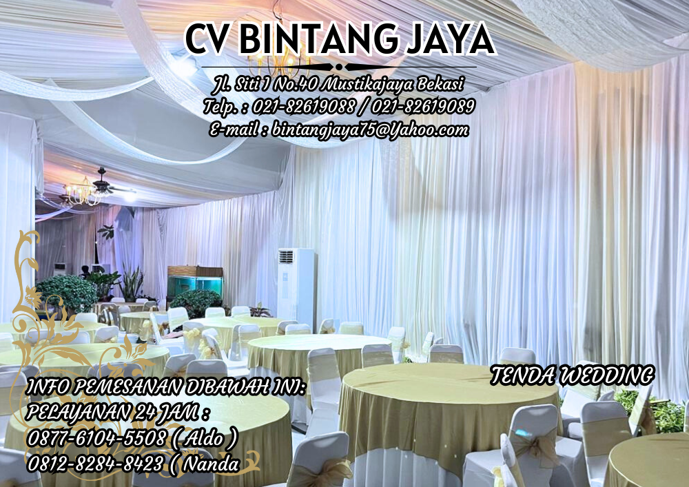 Layanan Sewa Tenda Wedding Event Pengajian Dan Syukuran Jakarta