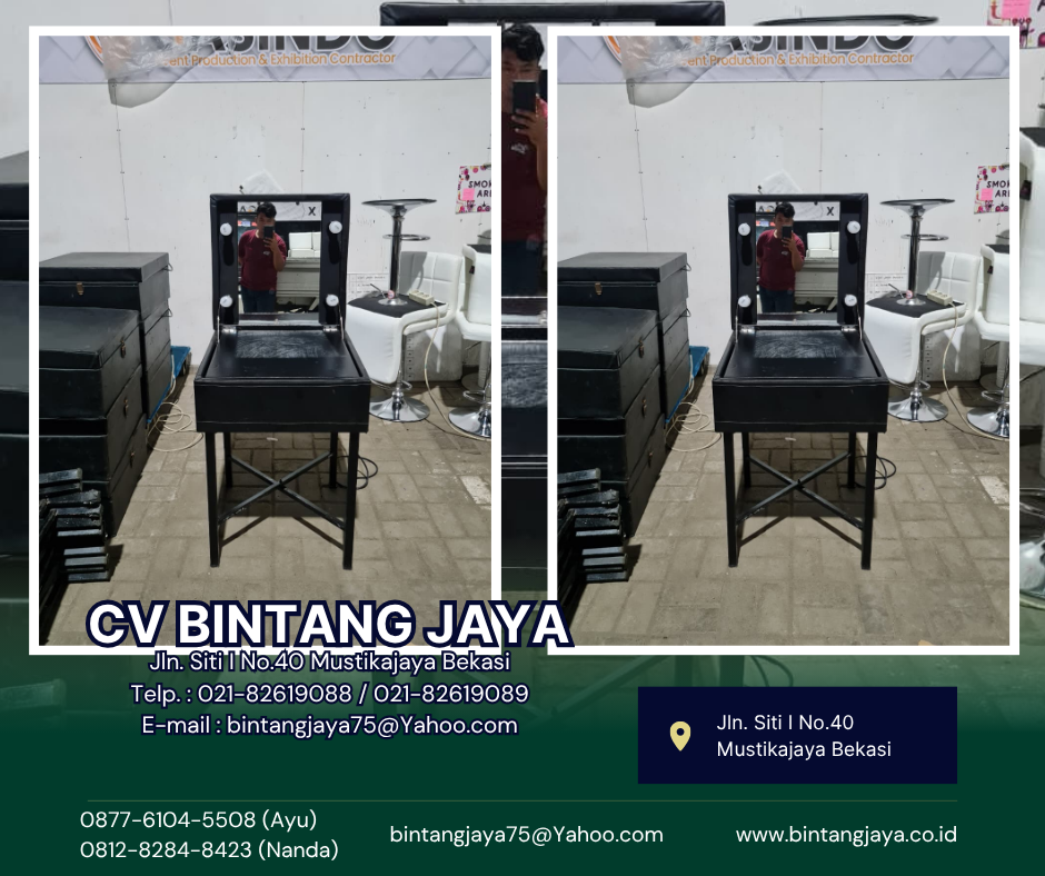 PUSAT SEWA MEJA RIAS HITAM ELEGANT DI BSD TANGGERANG