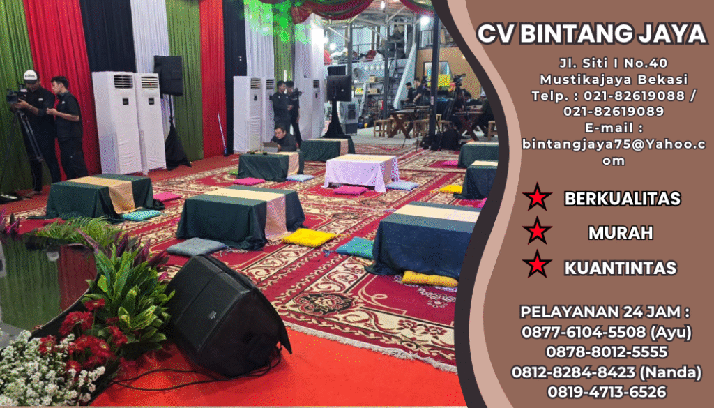 SEWA MEJA LESEHAN KOTAK COVER UNIK KARAWANG