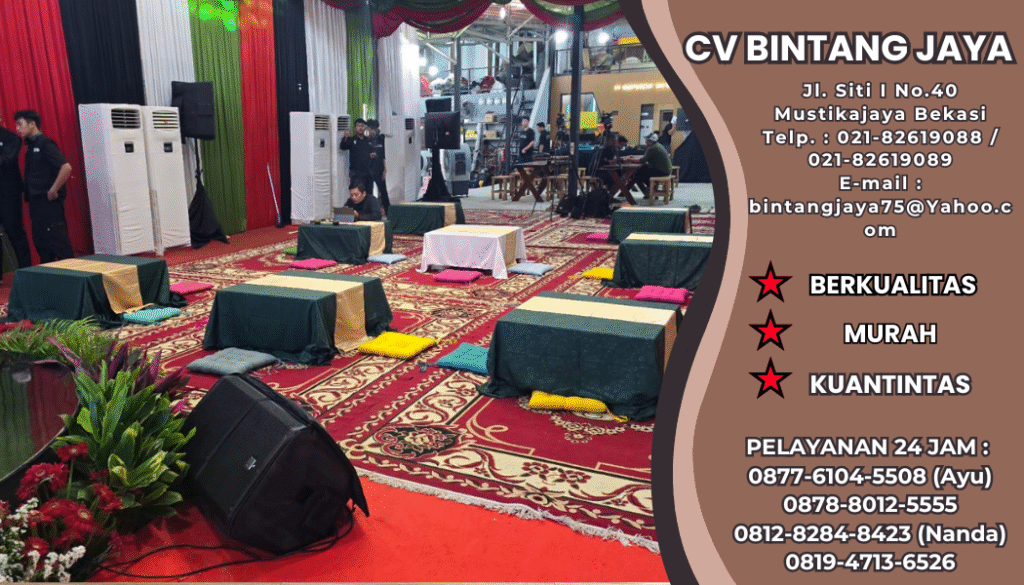 SEWA MEJA LESEHAN KOTAK COVER UNIK KARAWANG