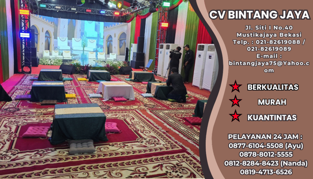 SEWA MEJA LESEHAN KOTAK COVER UNIK KARAWANG